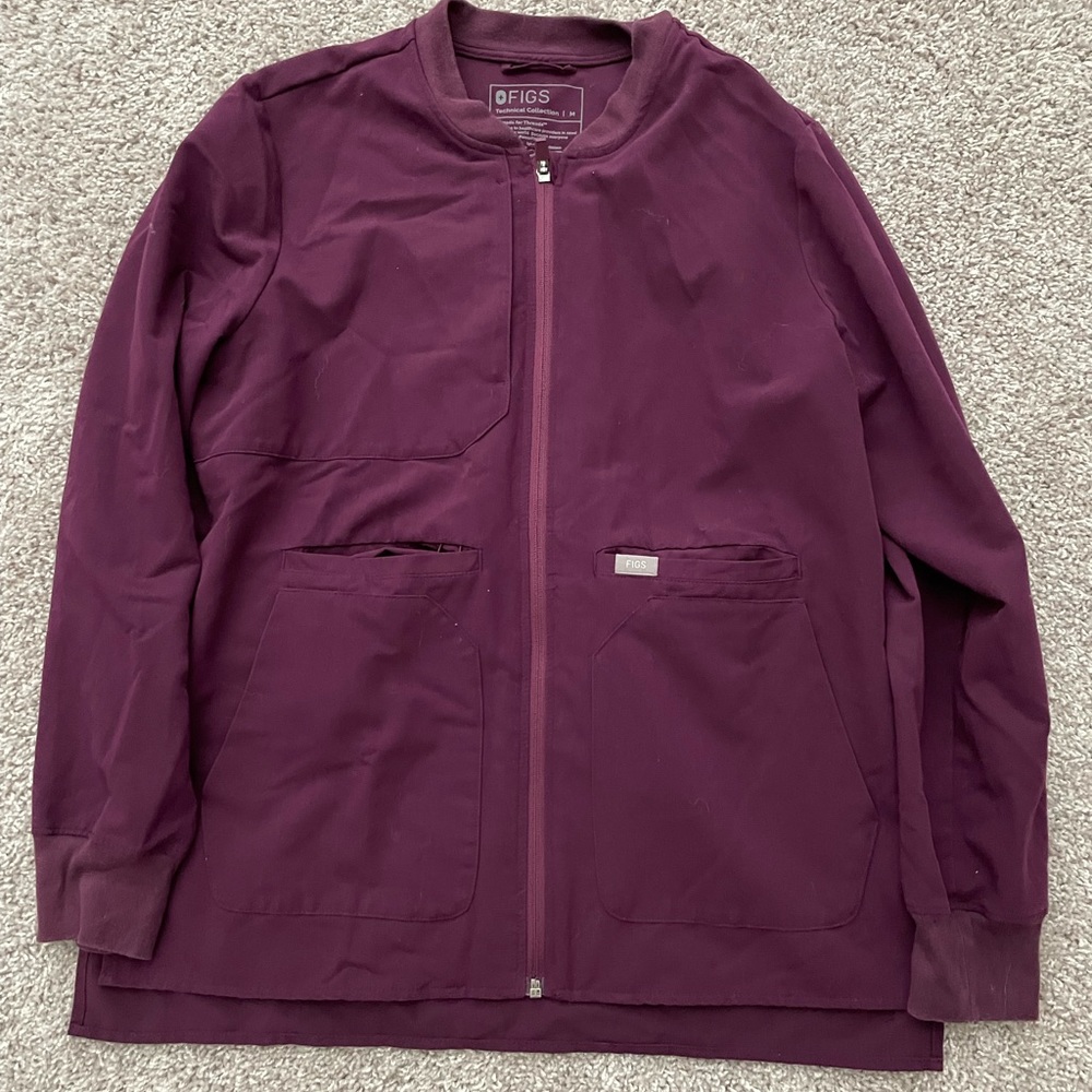 Figs Deep Purple Bellery Scrub Jacket 💟